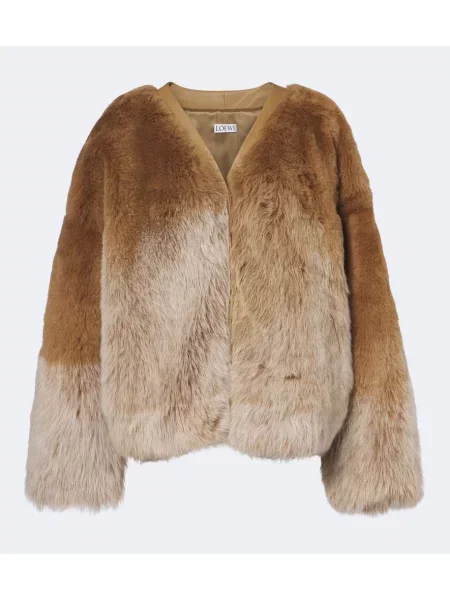 Cardigan Loewe din piele maro