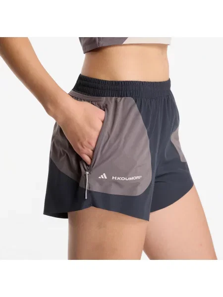Bežecké šortky Adidas Performance sivá