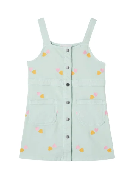 Gyerek denim ruha Stella Mccartney zöld