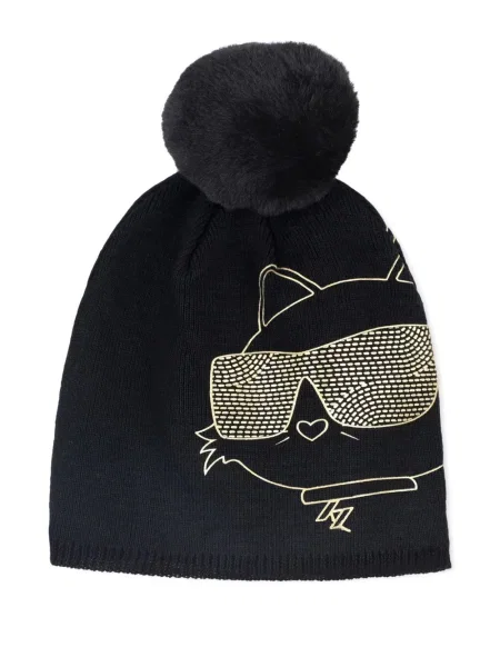 Czapka dziecięca Karl Lagerfeld czarna