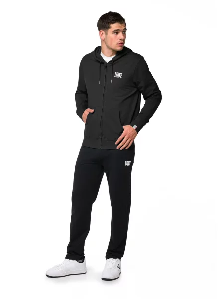 Bluza z kapturem zapinana na z małym logo czarna