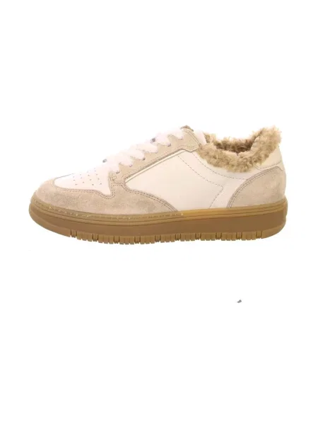 Sneakersy Paul Green sznurowane skórzane beżowe