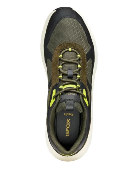 Fűzős szarvasbőr sneaker Geox zöld
