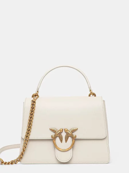 Rucsac Pinko din piele alb