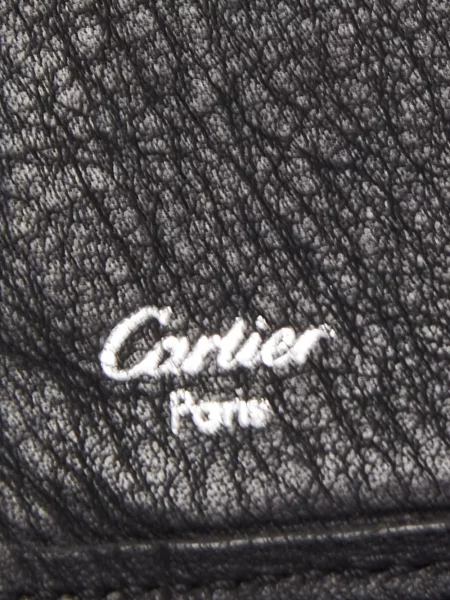 Portofel Cartier cu broderie din piele negru