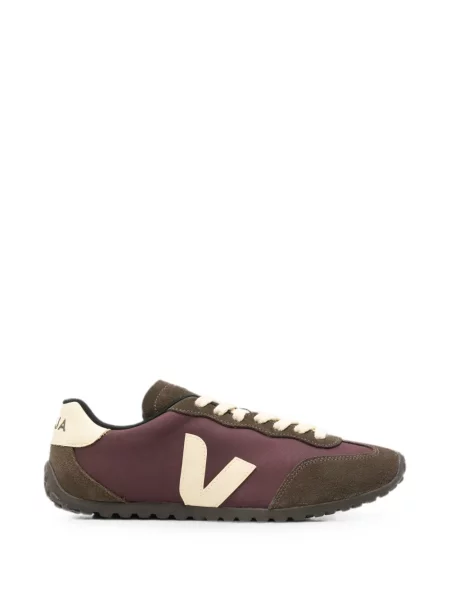Sneakerși Veja din piele de căprioară cu autograf violet