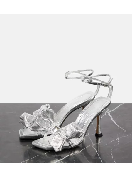 Kožené sandále Jimmy Choo strieborná