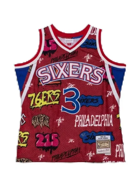 Baschet cămașă Mitchell & Ness din jerseu roșu