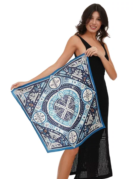 MyScarf Basic Хустка Шовк синій