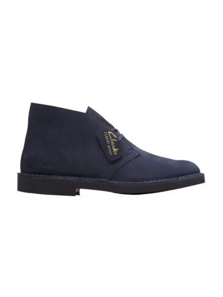 Trzewiki Clarks skórzane eleganckie niebieskie