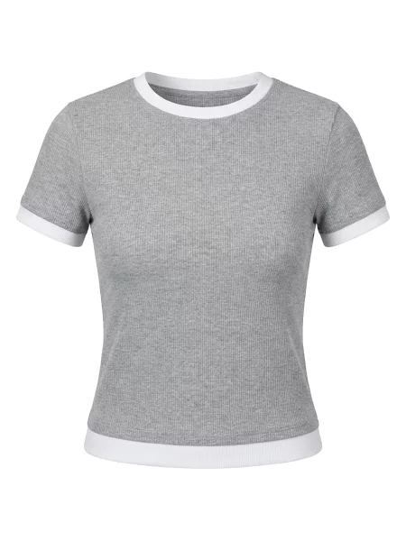 Studioselect Tricou Lana gri deschis alb