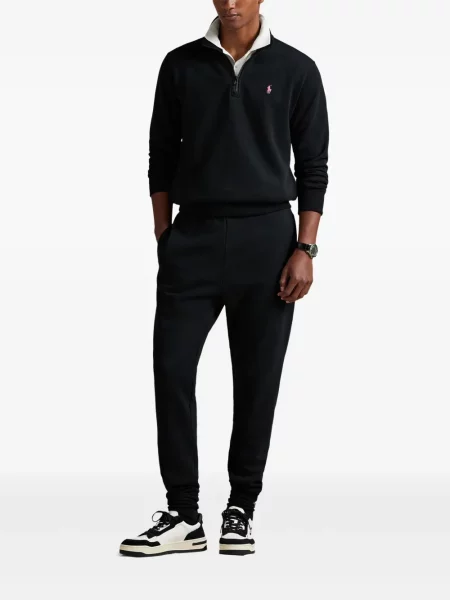 Șapcă Polo Ralph Lauren de mătase cu broderie cu dungi negru