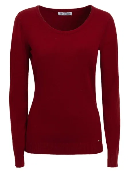Influencer Pulover burgundy roșu