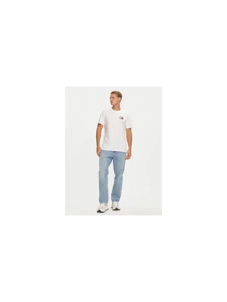 Tommy Jeans Póló Essential Flag Slim Fit fehér