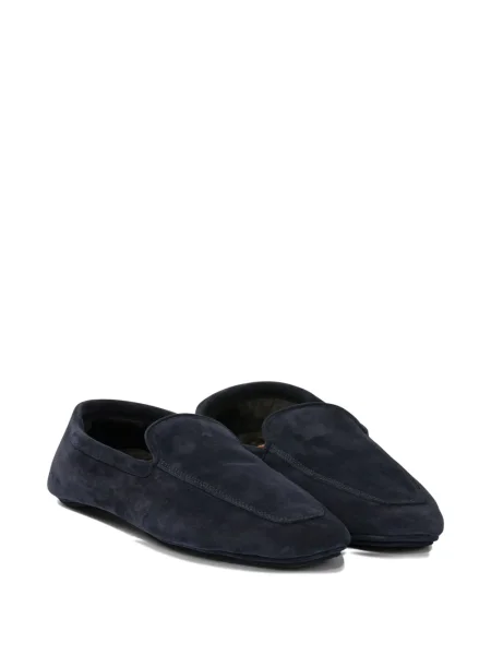 Pantofi loafer Henderson Baracco din piele de căprioară albastru