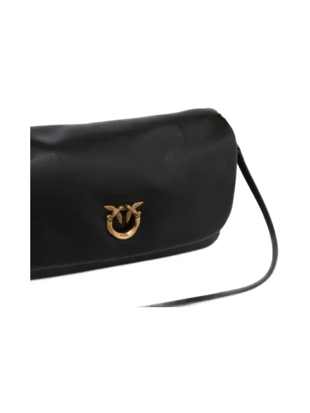 Pinko De piele geantă pe umăr CLICK SOFT negru
