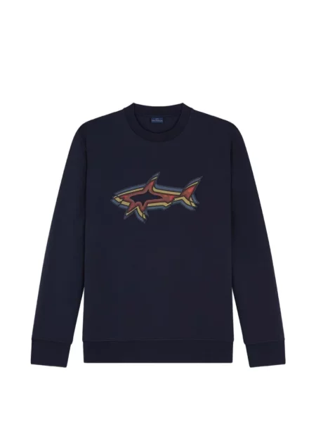 Pulover Paul & Shark cu imagine albastru