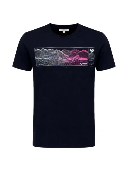 Ragwear Tricou Hake albastru / albastru închis / roz deschis alb