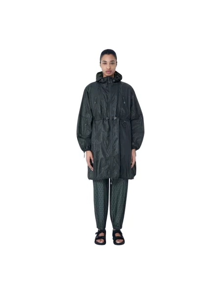 Parka The North Face z kapturem zielona