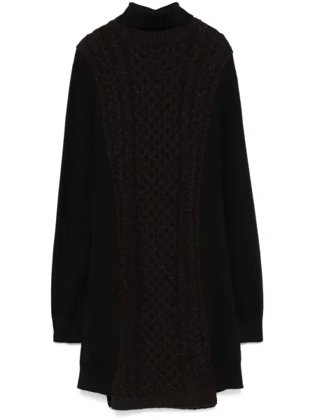 Rochie midi Fendi de lână până la genunchi de costum violet