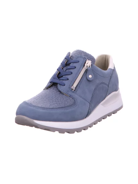 Sneakersy Waldläufer skórzane niebieskie