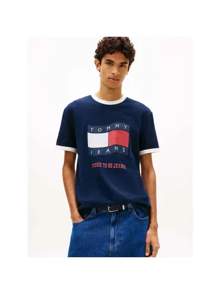 Tričko Tommy Jeans modrá