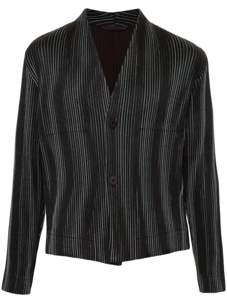 Geacă Homme Plisse Issey Miyake din tweed negru