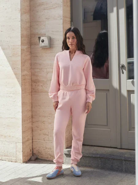 Спортивний костюм Seventeen бавовна/віскоза рожевий