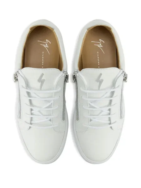 Sneakers Giuseppe Zanotti Frankie με κορδόνια με δαντέλα λευκό
