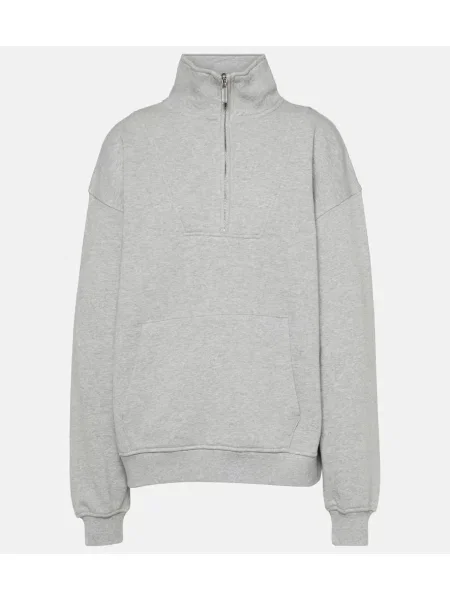 Pulover The Upside de jumătate de fermoar gri