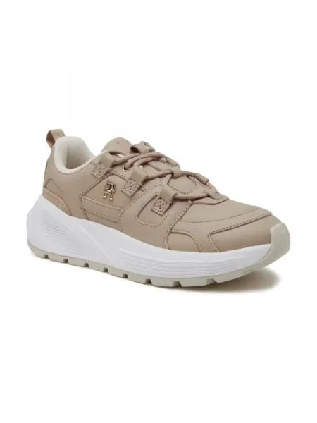 Tommy Hilfiger De piele sneakers maro