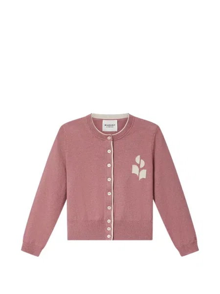 Cardigan Marant Etoile cu autograf roz