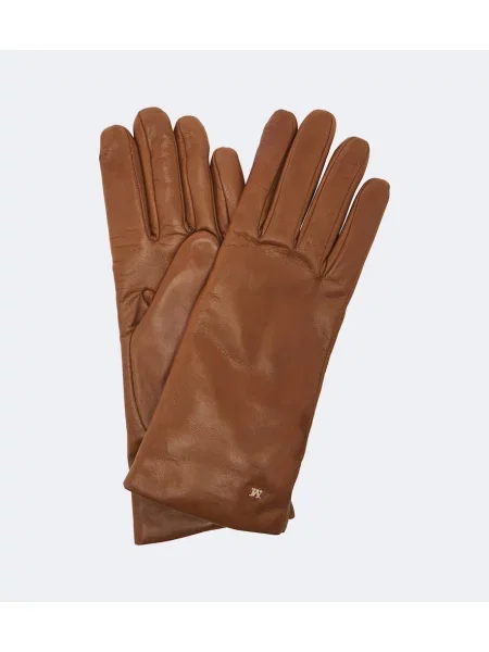 Mănuși Max Mara din piele maro