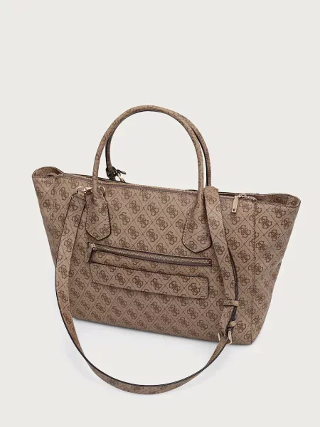 Кожаная сумка шоппер Guess