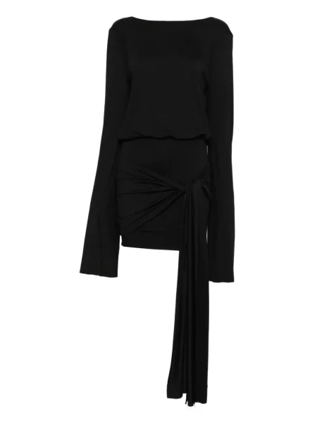 Długa mała sukienka maxi Axel 113 garniturowa czarna