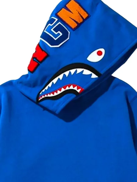 Hanorac cu glugă A Bathing Ape® cu imagine albastru