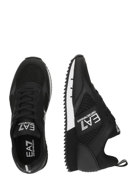 Emporio Armani Nízke tenisky BLACK WHITE / biela čierna