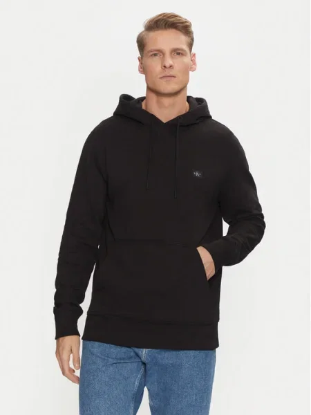 Суичър с качулка Calvin Klein Jeans черно