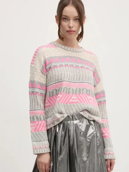 Svetr z vlněné směsi OUI dámský šedá