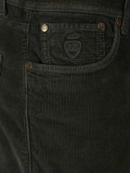 Pantaloni Richard J. Brown de catifea cord verde