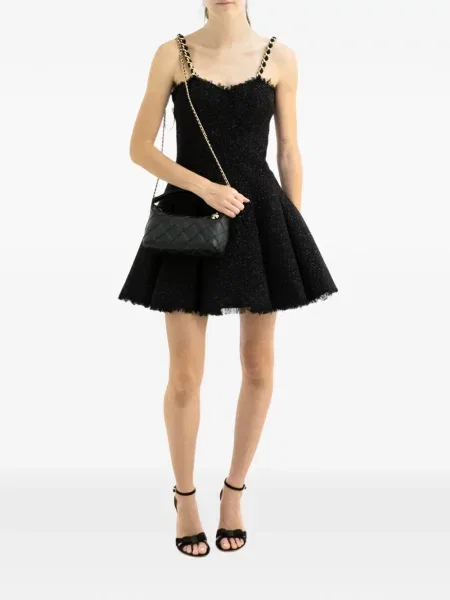Rochie mini Balmain cu bretele negru
