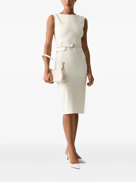 Cu centură rochie midi Pinko fără mâneci