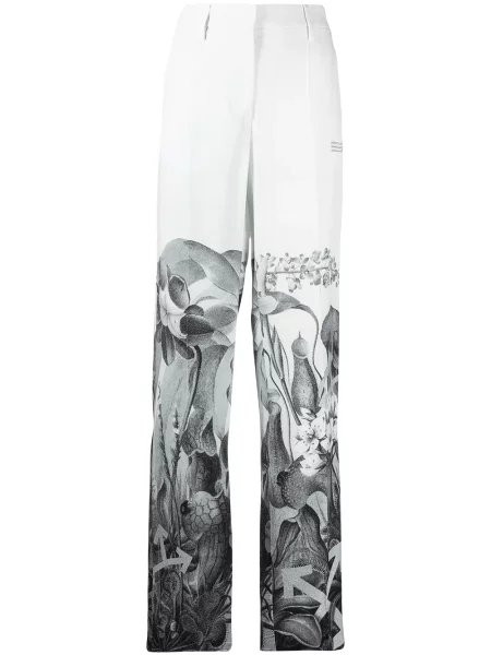Pantaloni Off-white cu imagine alb