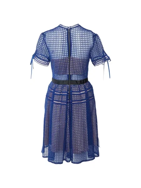 Rochie Self-portrait din dantelă albastru