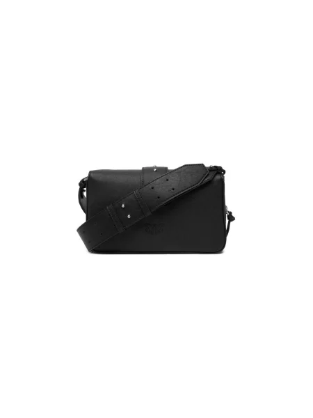 PINKO Geantă Love One Slouchy Zip Mini AI PLTT negru