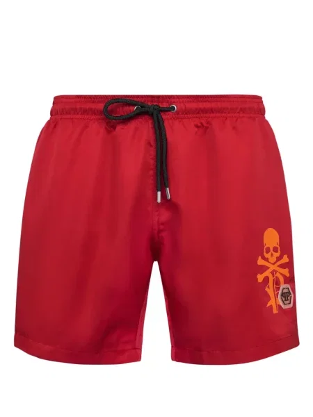 Slip de baie Philipp Plein cu imagine roșu