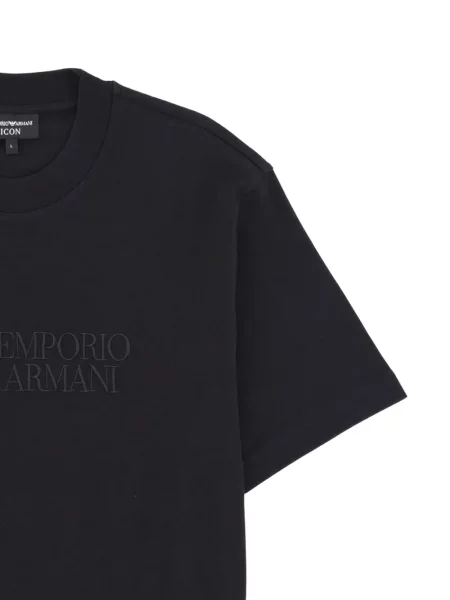 Μπλούζα Emporio Armani με αυτόγραφο μαύρο