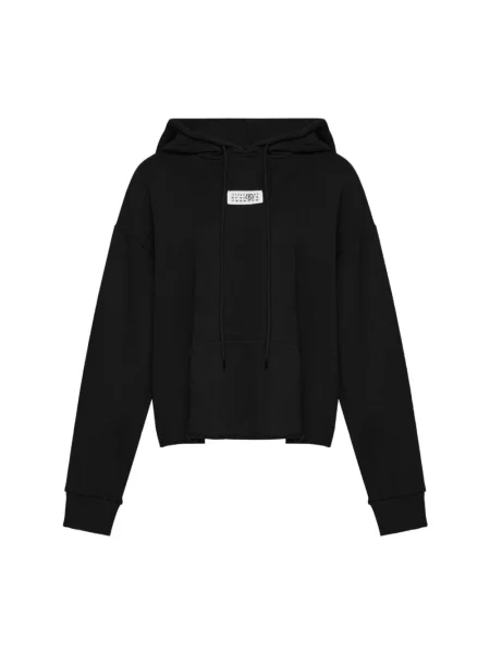 Bluza z kapturem Mm6 Maison Margiela z kapturem czarna