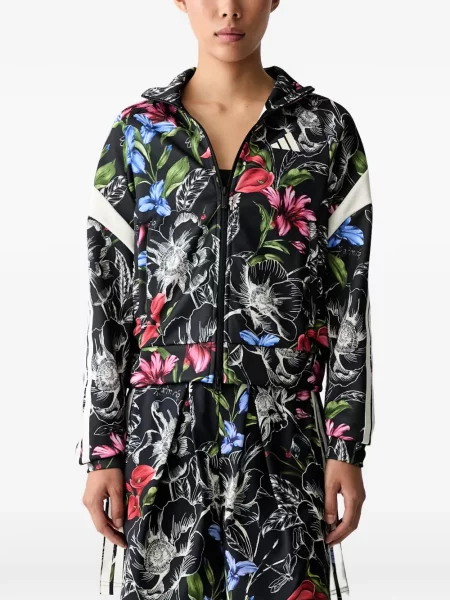 Hanorac Adidas cu broderie cu dungi alergare roz