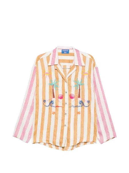 Haftowana koszula Susanna Blu w paski biała